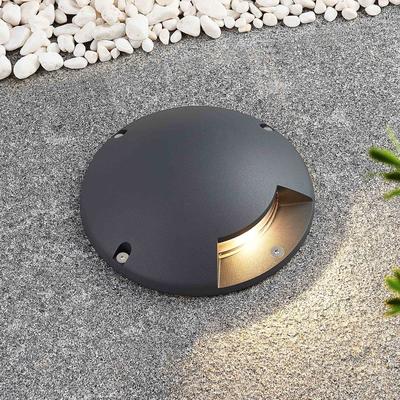 Lindby LED-Bodenstrahler Cormac, 1-flammig, Ø 21 cm, IP67 Cormac, schwarz, Aluminium, Modern, LED Außenleuchte Image