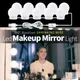 Applique murale LED USB au design rétro intensité d'éclairage réglable style miroir de courtoisie