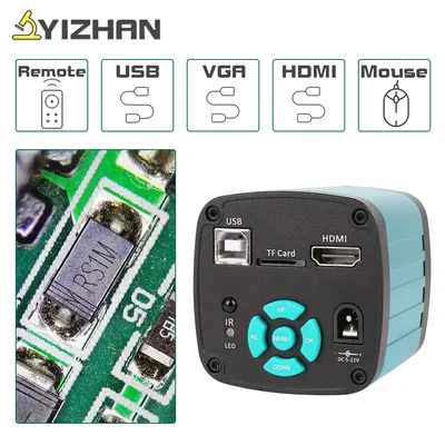 YIZHAN-Caméra Microscope Trinoculaire 4K Wild USB HDMI Caméra Industrielle Électronique Numérique
