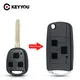 EllYYOU-Coque de clé de voiture à rabat modifiée à 2 boutons porte-clés de remplacement lame TOY43