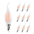 Ampoule en Forme de Bougie Rétro E14 Variateur C35 4 W 6 W verre poli E12 LED Flamme Blanc