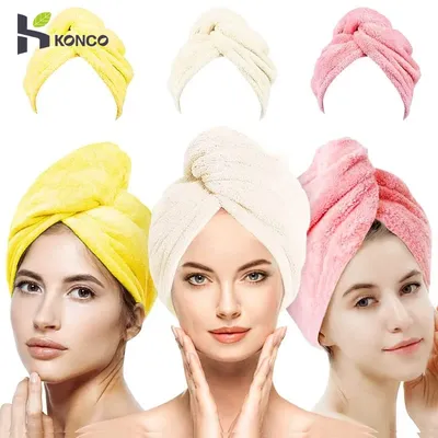 Chapeau de séchage rapide des cheveux en microcarence pour fille serviette pour femme turban