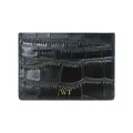 Porte-cartes classique à motif crocodile en cuir véritable pour homme et femme pochette mixte de