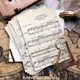 KSCRAFT-Autocollants en papier vélin pour scrapbooking vintage page de livre de musique A5