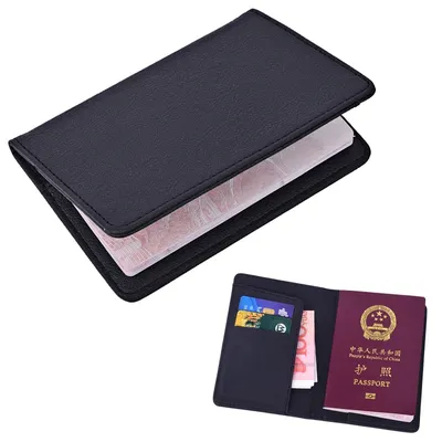 Juste de passeport en cuir pour hommes et femmes porte-passeport de voyage avec porte-carte de