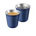 Ensemble de Tasses à Expresso en Acier Inoxydable Isolées à Double Paroi Lavables au