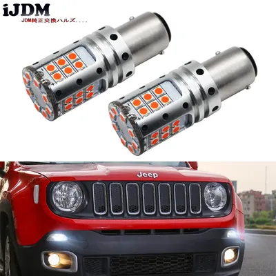 IJDM-Feux diurnes pour Jeep Renegade 1157 ampoules DRL Canbus Brave Free 2015 LED P21/5W BAY15d