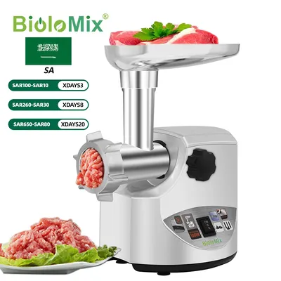 BioloMix – hachoir à viande électrique robuste 3000W appareil de cuisine puissant pour saucisses