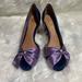 Anthropologie Shoes | Anthro Miss Albright Satin Heels Size 8.5 Nwot | Color: Blue/Purple | Size: 8.5
