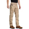 TRGPSG Men's Military Tactical Pants Casual Camo BDU Cargo Pants Work Trousers with 10 Pockets WG3F Khaki 30