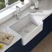 KIBI Pure 30" W Single Bowl Fireclay Farmhouse Kitchen Sink Fireclay in White | 10 H x 30 D in | Wayfair K2-SF30