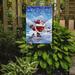 The Holiday Aisle® Zorayr Christmas Santa Claus Ice Skating 2-Sided Garden Flag, Polyester in Blue | 15 H x 11 W in | Wayfair