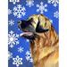 The Holiday Aisle® Winter Snowflakes Holiday 2-Sided Polyester 40 x 28 in. House Flag in Blue/Brown | 40 H x 28 W in | Wayfair