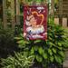 The Holiday Aisle® Bente Angels w/ Harp Valentine's 2-Sided Garden Flag, Polyester in Red/Gray | 15 H x 11 W in | Wayfair