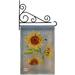 Rosalind Wheeler Nesler Summer Sunflower 2-Sided Burlap 19 x 13 in. Garden Flag in Brown/Gray | 18.5 H x 13 W x 0.1 D in | Wayfair