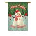The Holiday Aisle® Badrig Keep Calm Build Snowmen Winter Vertical American 2-Sided 40 x 28 in. Garden Flag in Green | 40 H x 28 W in | Wayfair
