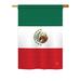 Trinx Mexico Country 2-Sided Polyester House/Garden Flag in Brown/Green/Red | 18.5 H x 13 W in | Wayfair 01E0DB037E8743A58A16AF11EB5C26D4