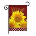 August Grove® Mehlberg Sunflowers Spring Floral Impressions 2-Sided 19 x 13 in. Garden Flag in Orange/Red/Yellow | 18.5 H x 13 W in | Wayfair