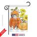 The Holiday Aisle® Hovig Happy Pumpkin Kitty Fall 2-Sided Polyester 18.5 x 13 in. Garden Flag in Orange | 18.5 H x 13 W in | Wayfair