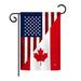 Trinx US Canada Friendship 2-Sided Polyester Garden Flag in Red | 18.5 H x 13 W in | Wayfair AF0C4032E1A2400F84965A1BD1428105