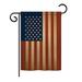 The Holiday Aisle® Davenport American Flag of the World 2-Sided Burlap 18.5 x 13 in. Garden Flag in Red/Blue/Brown | 18.5 H x 13 W in | Wayfair