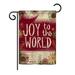 The Holiday Aisle® Giligia Joy to the World Winter Wonderland Impressions Decorative 2-Sided 13 x 18.5 in. Garden Flag, in Red/Brown | Wayfair