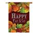 The Holiday Aisle® Tatti Happy Fall Y All 2-Sided Polyester House/Garden Flag in Brown/Green/Orange | 18.5 H x 13 W in | Wayfair