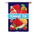 Bay Isle Home™ Telauges 2-Sided Polyester House/Garden Flag in Blue/Green/Red | 18.5 H x 13 W in | Wayfair FC47BD28808D41C7B1AE610A246EF194