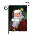 The Holiday Aisle® Arman Santa Portrait 2-Sided Polyester House Flag in Red/Pink/Black | 18.5 H x 13 W in | Wayfair