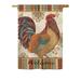 August Grove® Pointe Welcome Rooster Nature Everyday Farm Animals Impressions 2-Sided 40 x 28 in. House Flag in Brown | 40 H x 28 W in | Wayfair