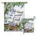 The Holiday Aisle® Maylin All Things Are Possible w/ God Special Occasion Party & Celebration Impressions 2-Sided Flag Set in Gray | Wayfair