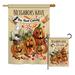 The Holiday Aisle® Garp 2 Piece Neighbors Candy Fall Halloween Impressions Decorative Vertical 2-Sided Flag Set in Brown | 40 H x 28 W in | Wayfair