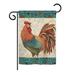 August Grove® Pacha Rooster Spice Nature Everyday Farm Animals Impressions 2-Sided 18.5 x 13 in. Garden Flag in Brown/Green | Wayfair
