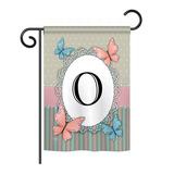 House of Hampton® Shellman Butterflies Monogram 2-Sided Polyester House/Garden Flag in Brown | 18.5 H x 13 W in | Wayfair