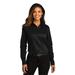 Port Authority LW808 Women's Long Sleeve SuperPro React Twill Shirt in Deep Black size Small | Cotton/Polyester Blend