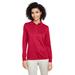 Harriton M348LW Women's Advantage Snag Protection Plus IL Long Sleeve Polo Shirt in Red size 3XL | Polyester