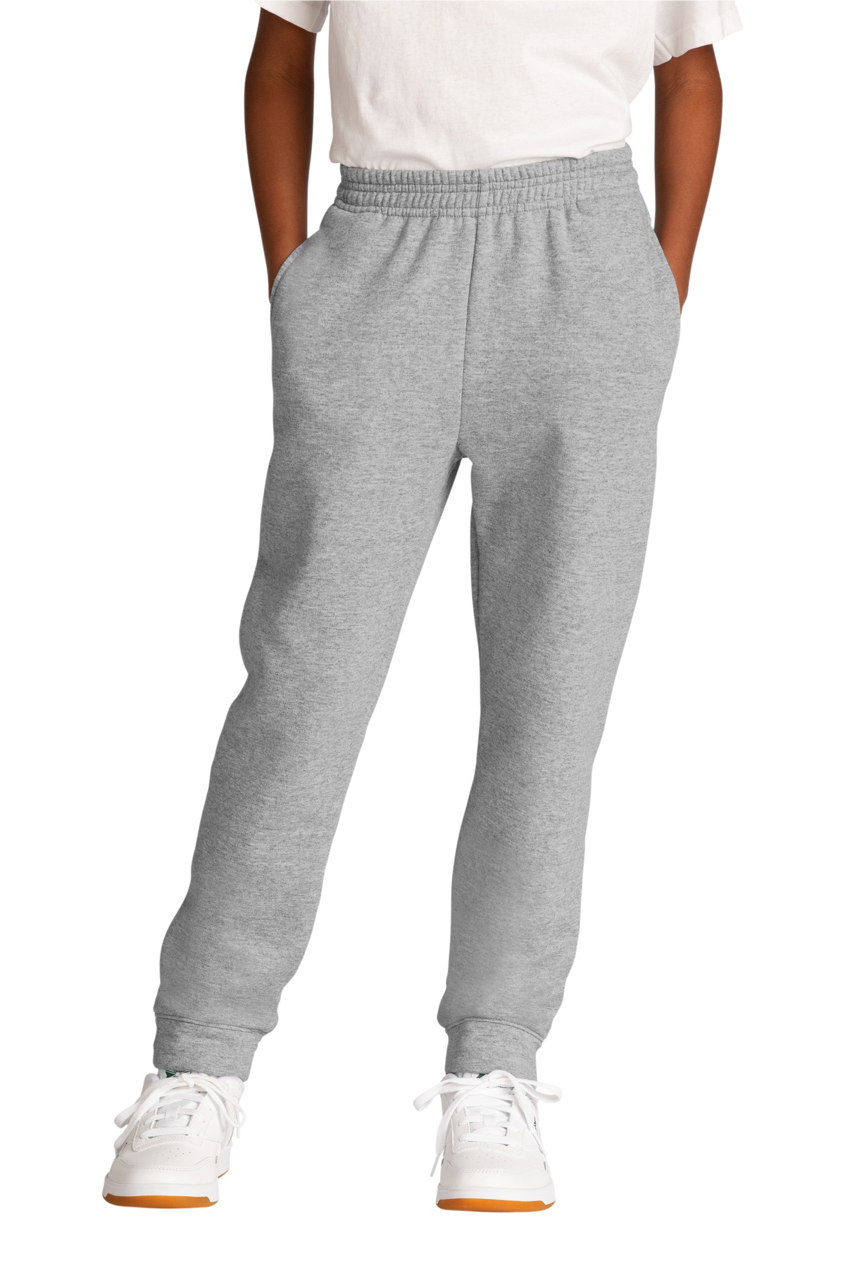 Port & Company PC78YJ Youth Core Fleece Jogger Pant in Heather size XL | Cotton Polyester