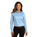 Port Authority LW808 Women's Long Sleeve SuperPro React Twill Shirt in Cloud Blue size Large