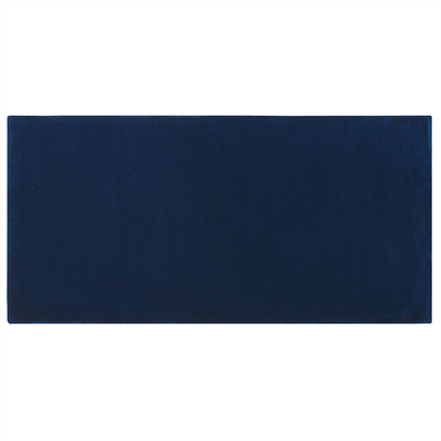 Teppich Marineblau Viskose 80 x 150 cm Modern Handgetuftet Rechteckig Wohnzimmer Schlafzimmer