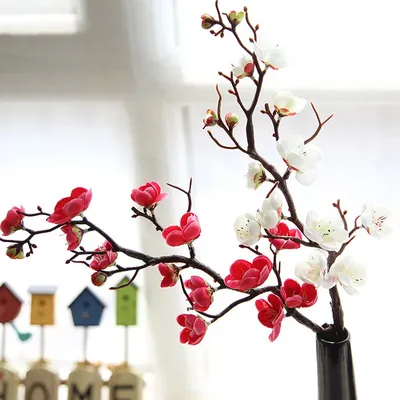 Fleurs artificielle en soie type cerisier du Japon plante fausse de décoration de mariage maison