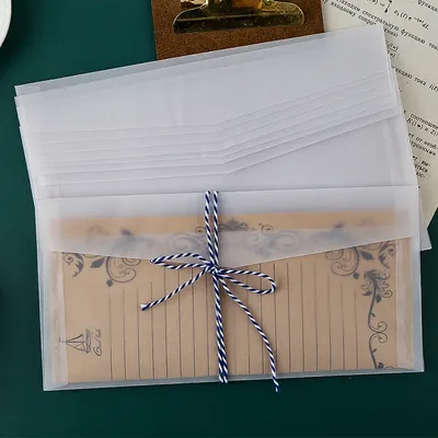 SHARKBANG-Enveloppe Transparente Rétro Papier de Vministériels x Vintage Mariage