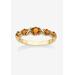 Women's Yellow Gold-Plated Simulated Birthstone Ring by PalmBeach Jewelry in November (Size 5)
