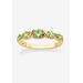 Women's Yellow Gold-Plated Simulated Birthstone Ring by PalmBeach Jewelry in August (Size 7)