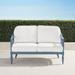 Avery Loveseat with Cushions in Moonlight Blue Finish - Rain Sailcloth Salt - Frontgate