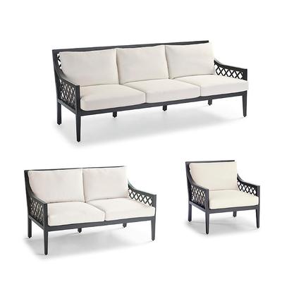 Bowery Seating Replacement Cushions - Lounge Chair, Solid, Sailcloth Air Blue Lounge Chair - Frontgate