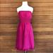 Anthropologie Dresses | Anthropologie Mauve Fuchsia Silk Strapless Dress | Color: Pink/Purple | Size: 2