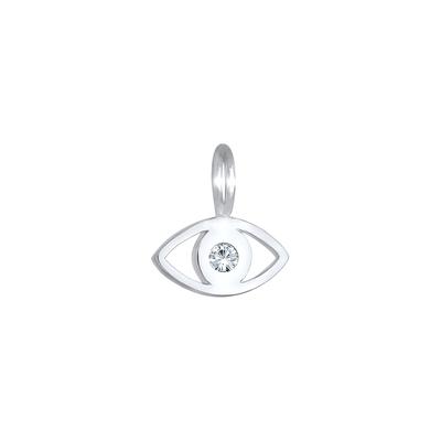 Elli - Evil Eye Symbol Kristall 925 Silber Charms & Kettenanhänger 1 ct Damen