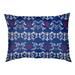 East Urban Home New England Football Baroque Indoor Pillow Metal in Red/Blue/White | 6 H x 50 W x 40 D in | Wayfair