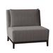 Slipper Chair - Duralee Barton 35" Wide Polyester Down Cushion Slipper Chair Polyester in Gray/Brown | 34 H x 35 W x 34 D in | Wayfair