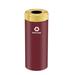 Glaro, Inc. Trash Can Stainless Steel in Red/Yellow | 30 H x 12 W x 12 D in | Wayfair B1242BY-BE-B3